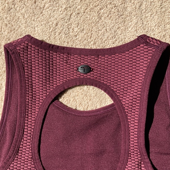 Tahari sport bubble knit keyhole sports bra top S / M or L / XL - Picture 5 of 17